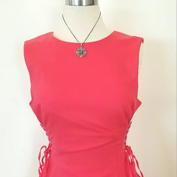 Calvin Klein Lace-Up Corset Style Sheath Dress Career Office Business Attire - Picture 5 of 13